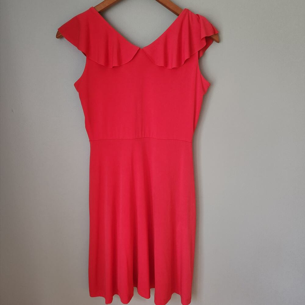 Chopin Roma Red Ruffle Wrap Dress - Picture 2 of 7